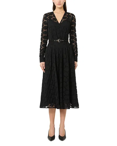 Max Mara Mstagrume Lace Dress In Black