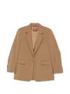 Max Mara Long-sleeved Suit Jacket In Brown
