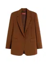 Max Mara Studio Mstbalco Jacket Chocolate In Brown
