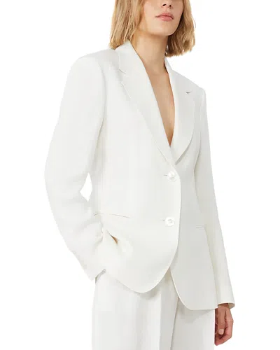 Max Mara Mstbello Single Breasted Blazer In White