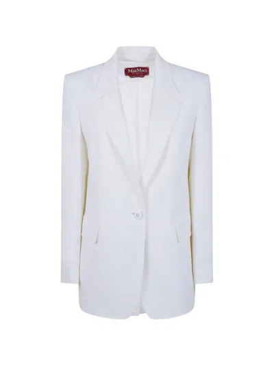 Max Mara Studio "mstbosco" Classic Jacket In White