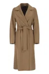 Max Mara Knee-length Brown Cashmere Coat In Brown