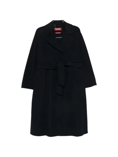 Max Mara Mstcles Belted Coat In Black