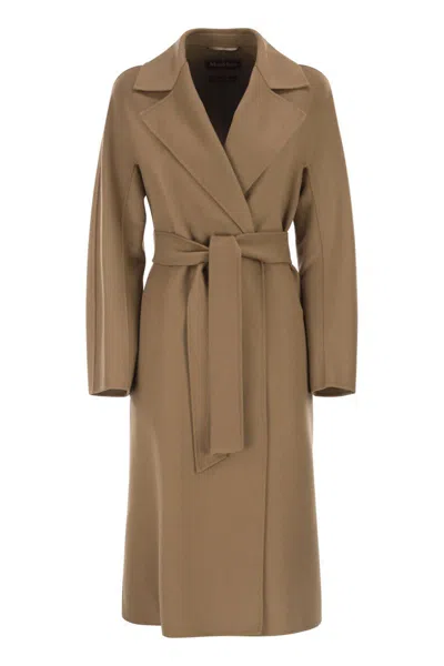 Max Mara Mstcles - Wool, Cashmere And Silk Coat In Brown