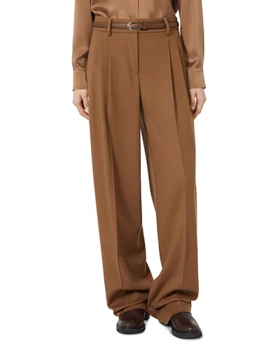 Max Mara Mstcocco Wool Pants In Brown