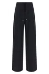 Max Mara Corone Drawstring Trousers In Blue