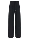 Max Mara Corone Drawstring Trousers In Black