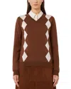 Max Mara Studio Mstdentice Top Chocolate In Brown