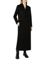 Max Mara Studio Double-breasted Virgin Wool Long Jacket In Black