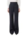 Max Mara Mstenfasi Wool Straight Pants Trousers Blue In Blue