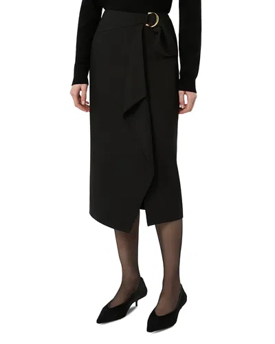 Max Mara Mstfenice Asymmetric Midi Skirt In Black