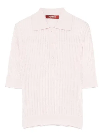 Max Mara Mstgallo Polo Top In Pink