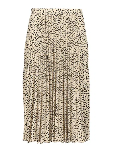 Max Mara Mstlegno Cady Plisse Midi Skirt Skirts Multicolor In Neutral