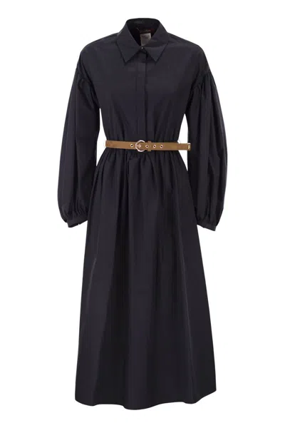 Max Mara Mstmarmo - Cotton Shirt Dress In Black