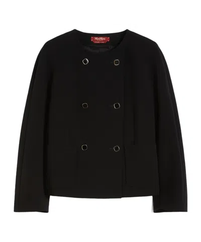 Max Mara Mstombrosa Double-breasted Jacket In Black
