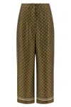 Max Mara Green Straight Flat Front Pants In Green
