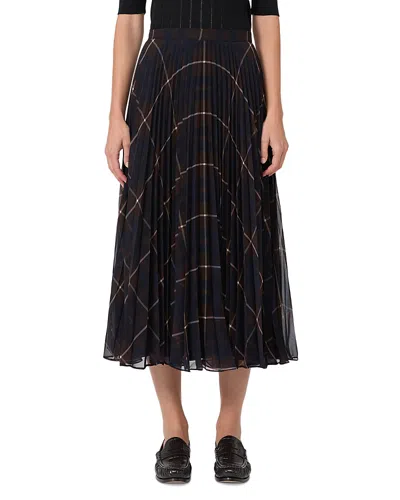 Max Mara Mstpagana Pleated Midi Skirt In Black