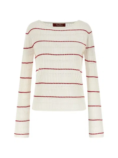 Max Mara Mstpedone Ribbed-knit Sweater In Neutral