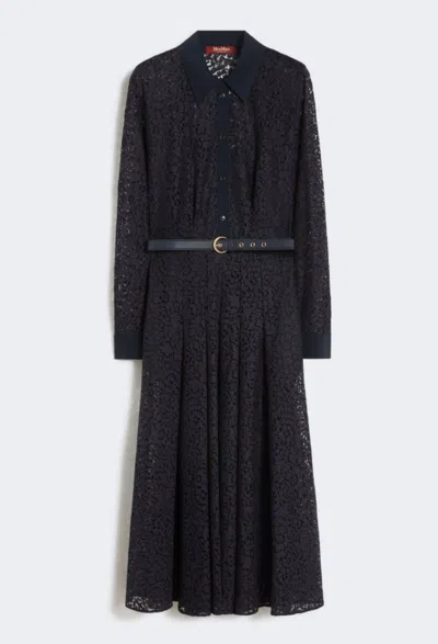 Max Mara Studio Mstricordo Laced Shirt Dress In Blue