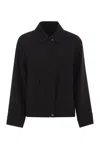 Max Mara Studio Boxy Fit Jacket In Black