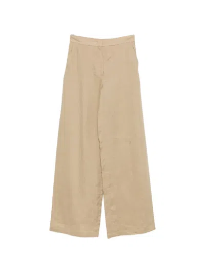 Max Mara Msttapioca Zip-up Palazzo Pants In Neutral