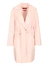 Max Mara Msttenore Wool-cashmere Midi Vestaglia Coat Coats Rose In Pink