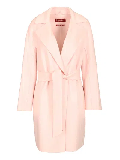 Max Mara Msttenore Wool-cashmere Midi Vestaglia Coat Coats Rose In Pink