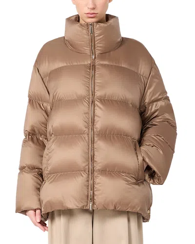 Max Mara Mtcadorato Down Coat In Gray