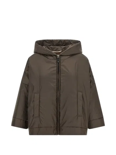 Max Mara Mtcfiore Hooded Jacket In Brown