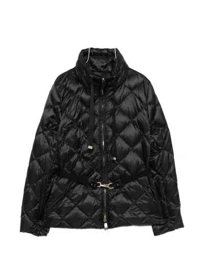 Max Mara Long-sleeved Cotton Jacket In Black