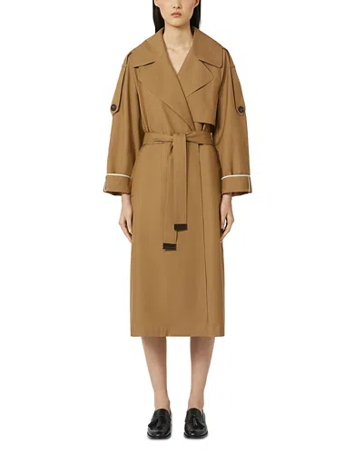 Max Mara Mtcutrench Coat In Brown