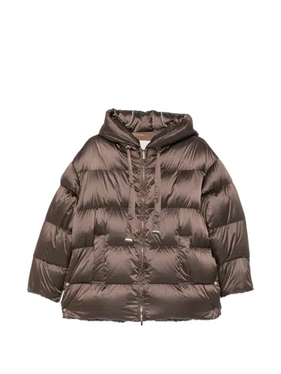 Max Mara Mtnerine Padded Coat In Brown