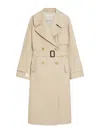 Max Mara Double-breasted Trench Coat In Water-repellent Twill