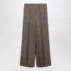 Max Mara Vischio Printed Silk Satin Wide-leg Pants In Brown