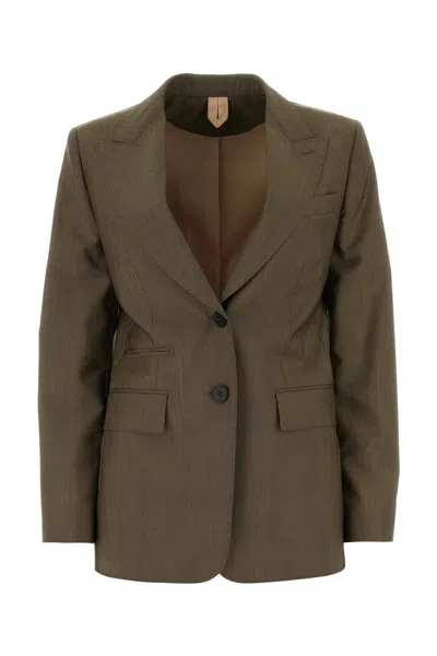MAX MARA MUD WOOL BLEND APICE BLAZER