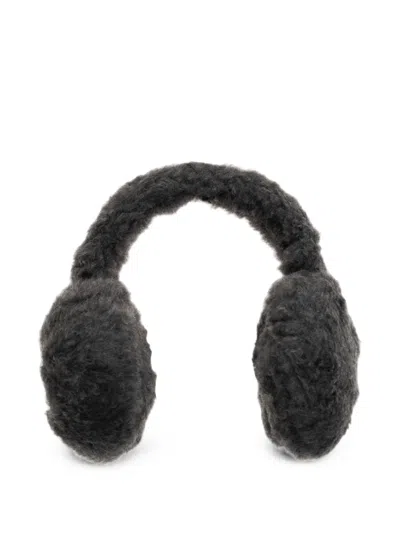 Max Mara Muffy2 Logo-patch Earmuffs In Purple