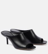 MAX MARA MULEOPENTOE 65 LEATHER MULES