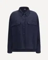 Max Mara Mulino Cropped Shirt Jacket In Blue