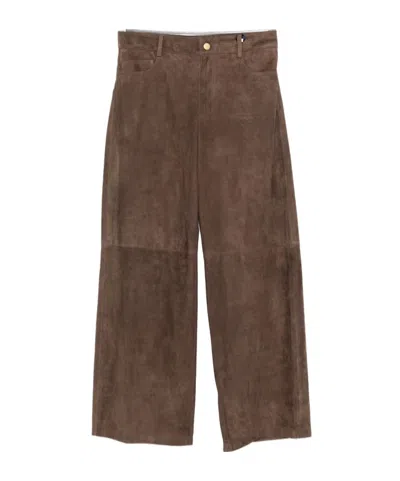 Max Mara Multi-pocket Casual Pants In Brown