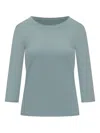 Max Mara Multia Cotton Top In Blue