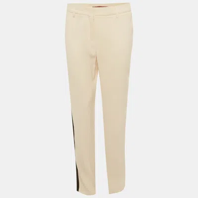 Max Mara Multicolor Crepe Knit Trousers In Neutral