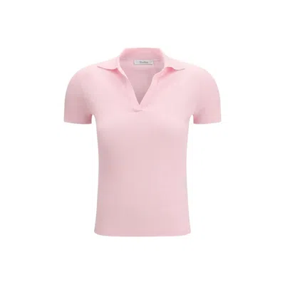 Max Mara Multicolor Fleece Wool Dress Shirt In Pink
