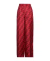 Max Mara Multicolor Patterned Pocket Pants In Red