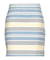 Max Mara Multicolor Ruffled Skirt In Blue