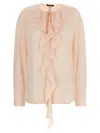 Max Mara Multicolor Silk Blouse In Pink