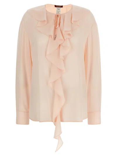 Max Mara Multicolor Silk Blouse In Pink