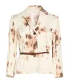 Max Mara Multi-colored Single- Blazer In Beige