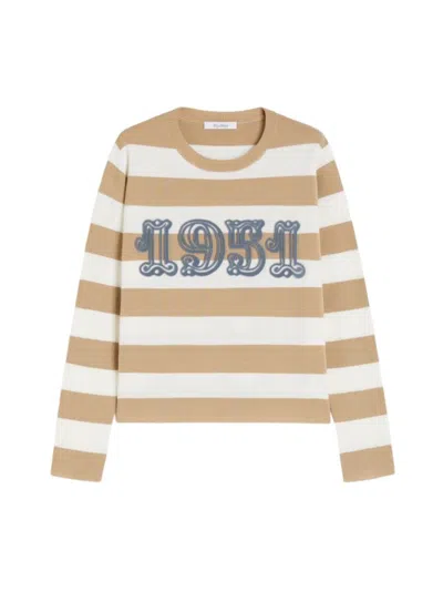 Max Mara Multicolour Wool Knit In Brown