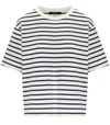 Max Mara Multid Blue Striped T-shirt In Multi