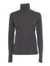 Max Mara Adda Turtle Neck Cashmere Sweater In Gray